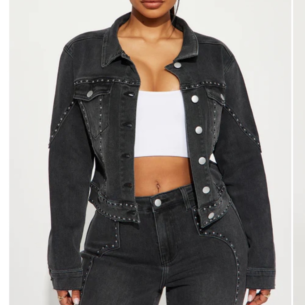 Gray Jean Jacket